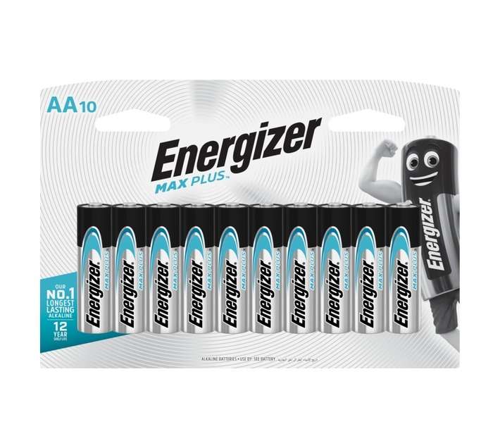 Energizer Max Plus 10 x Alkaline Batteries (AA)