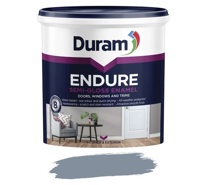 Duram Endure Semi-Gloss Enamel - Battleship Grey (1L)