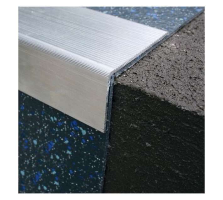 Genesis Rectangular Slimline Stair Nose Trim - Mill Aluminium (2700 x 50mm)