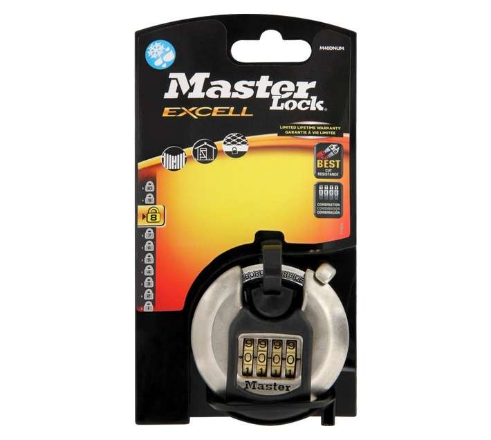 Master Lock Discus Excell Combination Padlock (70mm)