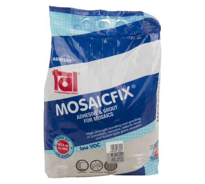 TAL Mosaicfix Tile Adhesive - Light Grey (5kg)