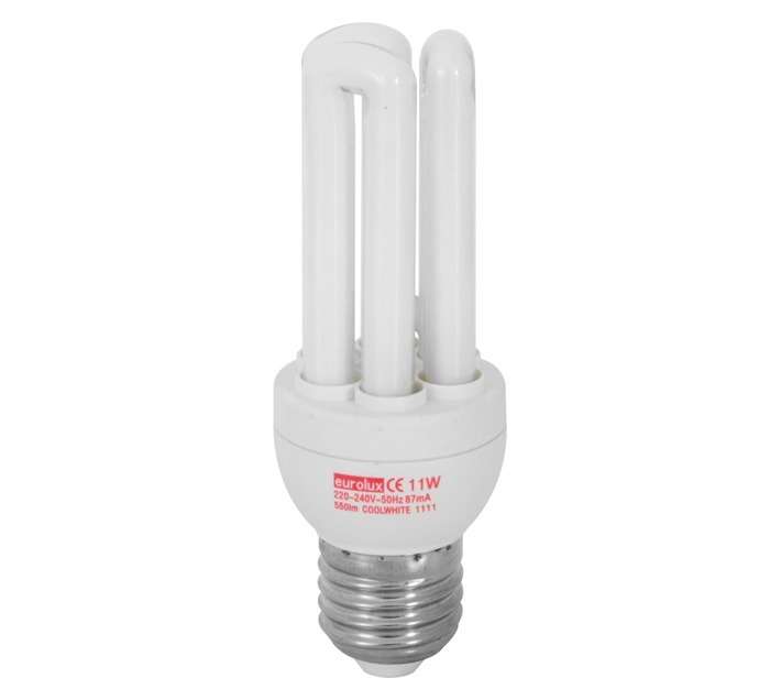 Eurolux E27 3U Compact Fluorescent - Cool White (11w)