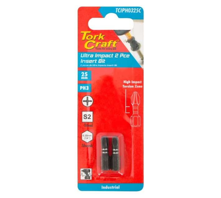 Tork Craft TCIPH0250C Philips PH2 Power Screwdriver Bit (50mm)