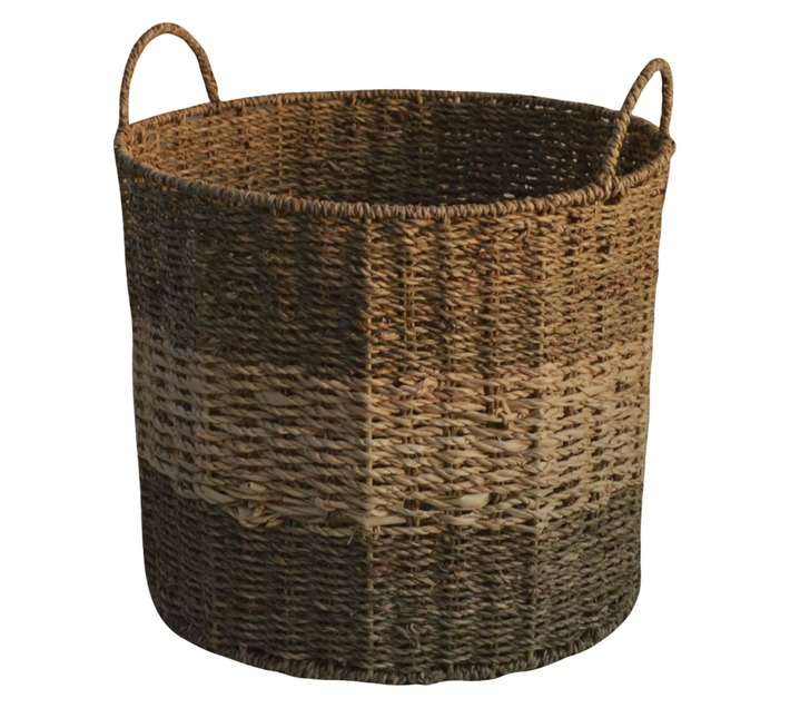 Design House Palm Leaf Basket - Natural/Cream (330 x 330 x 300mm)