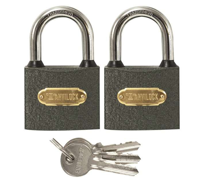 Anvilock 50mm Iron Padlock (2 Pack)