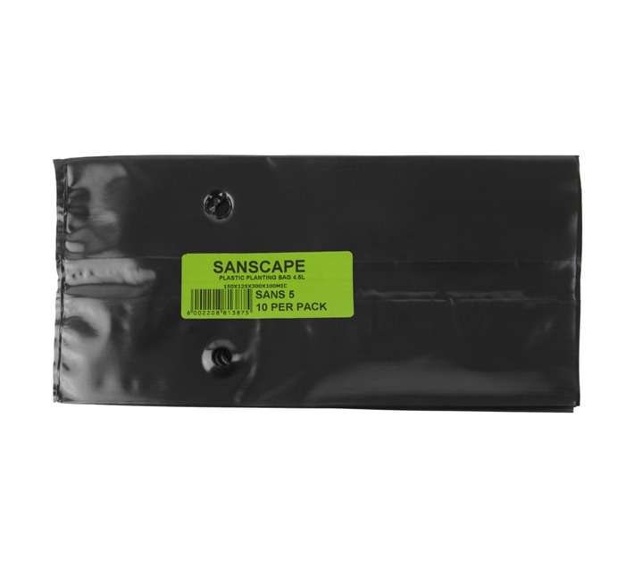 Sanscape 10 x Number 5 Plant Bags - Black (4.5L)