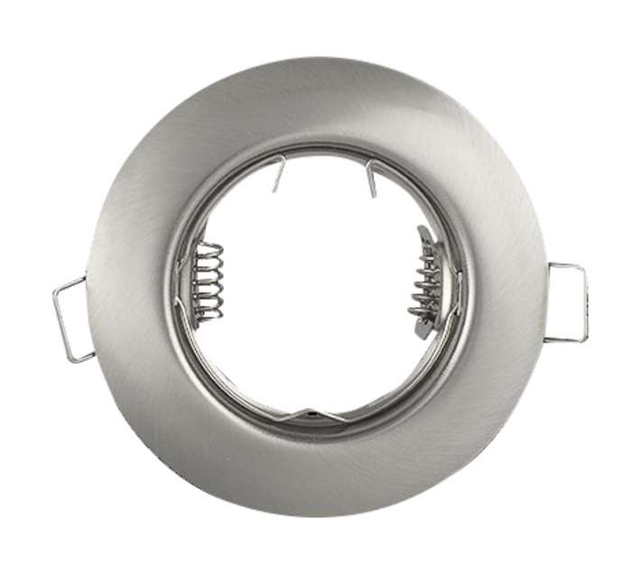 Lightworx 8 x Round Downlight Lamp Holders - Satin Chrome