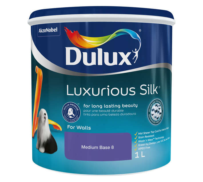 Dulux Luxurious Silk Medium Base 8 (1L)