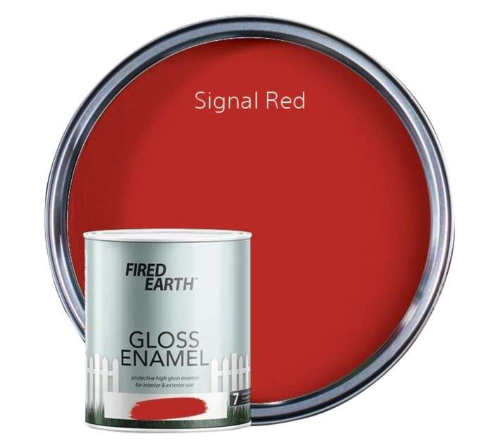 Fired Earth Gloss Enamel - Signal Red (1L)