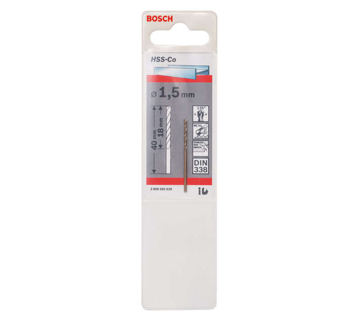 Bosch HSS 1.5 x 18 x 40mm Drill Bit