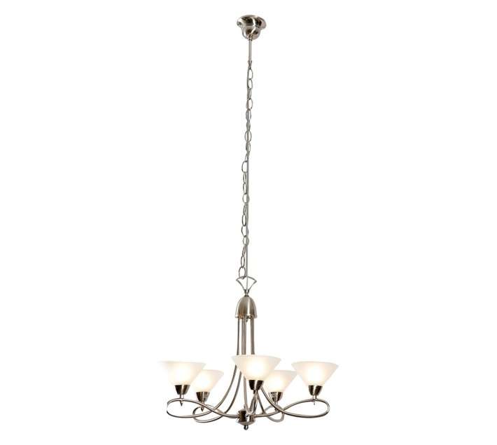 Eurolux Martini Twist 5 Light Chandelier - Satin Chrome (40W)
