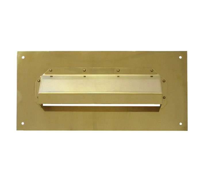 Euro Brass Letter Plate Hooded - Brass