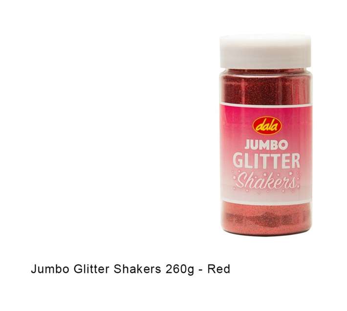Dala Jumbo Glitter Shaker - Red (260g)