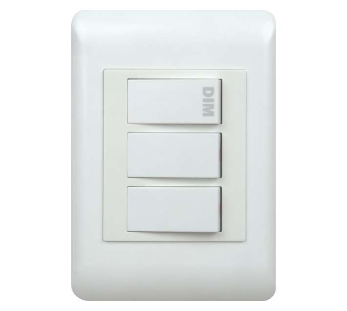 DH DHW42SW3DIM 3 Lever 1 Way Dimmer Switch - White (50 x 100mm)