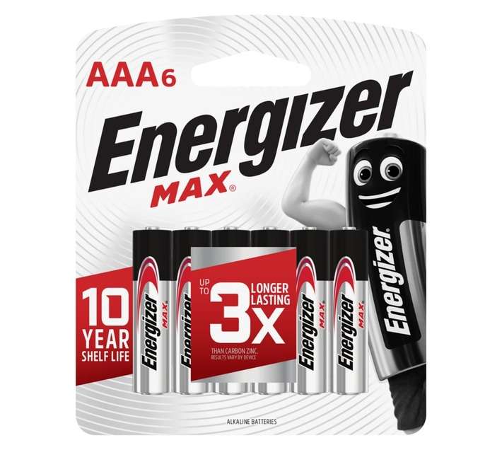 Energizer Max 6 x Alkaline Batteries (AAA)