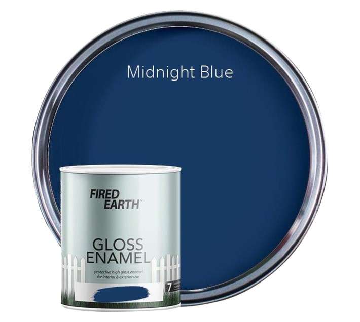 Fired Earth Gloss Enamel - Midnight Blue (1L)