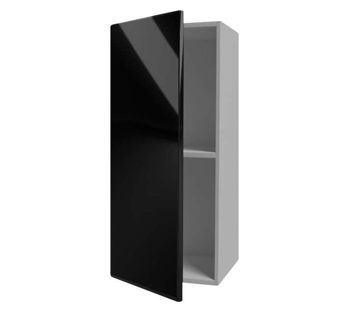 Home and Kitchen Gloss Top Cabinet Unit - Black (300 x 300 x 720mm)
