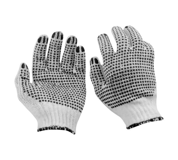 Evrigard Polka Dot Canvas Gloves - White