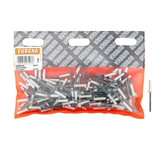 Eureka 100 x CLS Aluminium Blind Rivets (4 x 15mm)