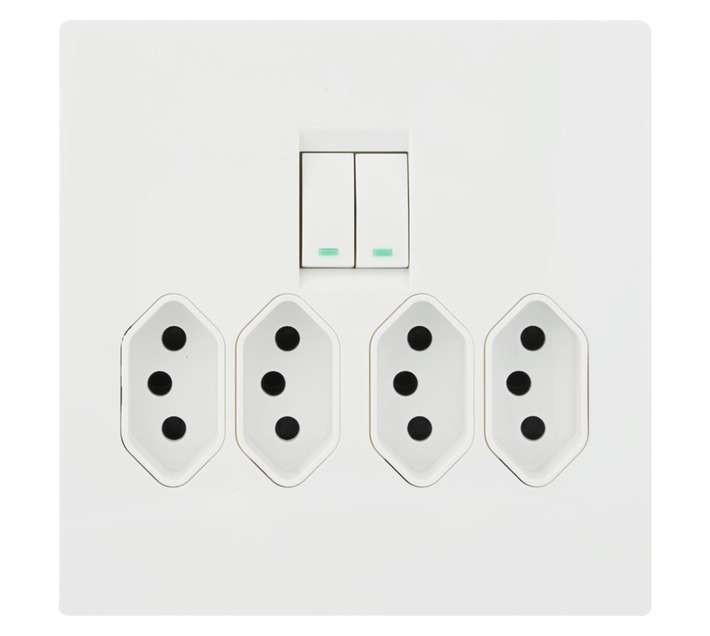 Crabtree CT15224 4 x Topaz Slimline Sockets (100 x 100 x 35mm)