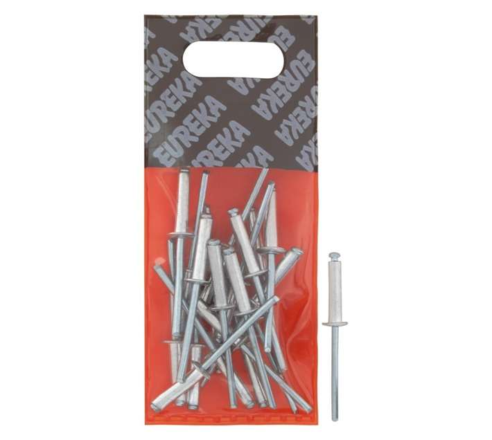 Eureka 20 x Aluminium Open Blind Rivets (4 x 18mm)