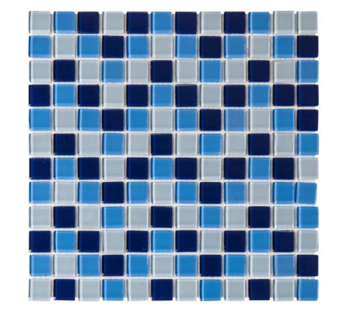 Falcon Tiling WP-HP1004 Glass Mix Mosaic - Blue (300 x 300mm)