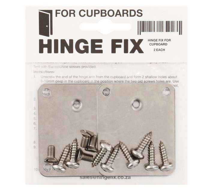 Mackie Hinge Fix For Cupboards - Stainless Steel