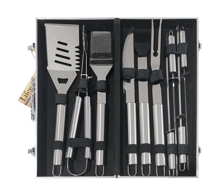 Lifespace 11 Piece BBQ and Braai Tool Kit (460 x 230 x 85mm)