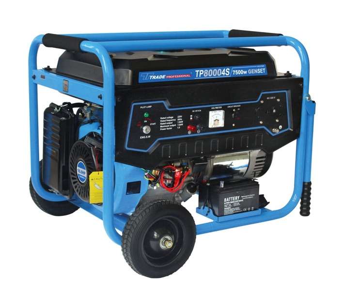 Trade Professional Petrol Generator 7500W Blue