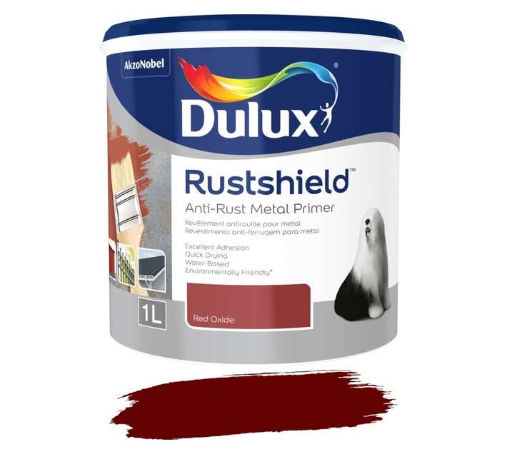 Dulux Rustshield Anti-Rust Metal Primer - Red Oxide (1L)