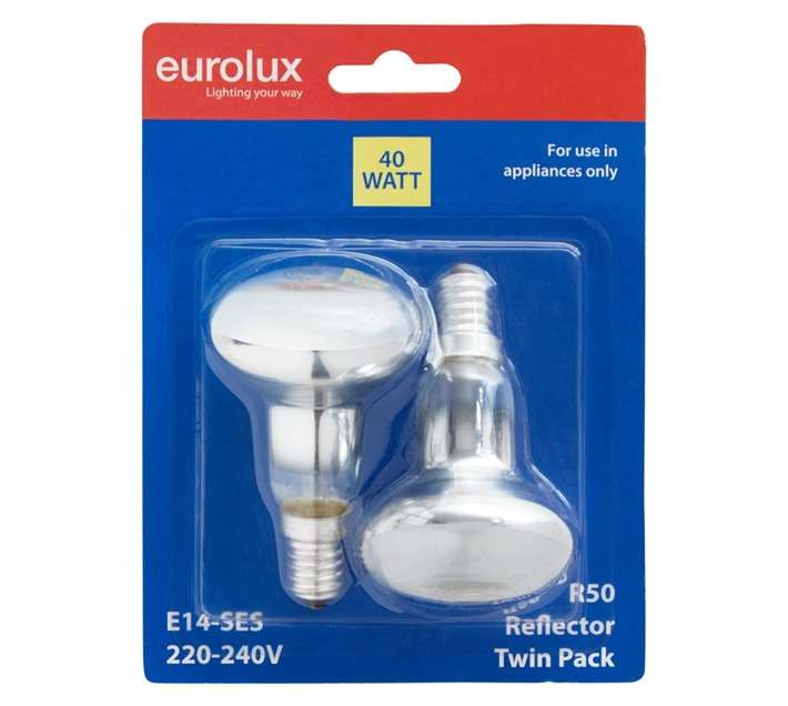 Eurolux 2 x E14 Incandescent Light - Warm White (40w)