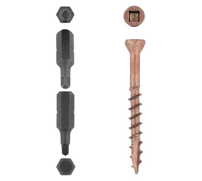 Eureka 2000 x Smooth Shank Decking Screws - Copper (4 x 40 x 4mm)