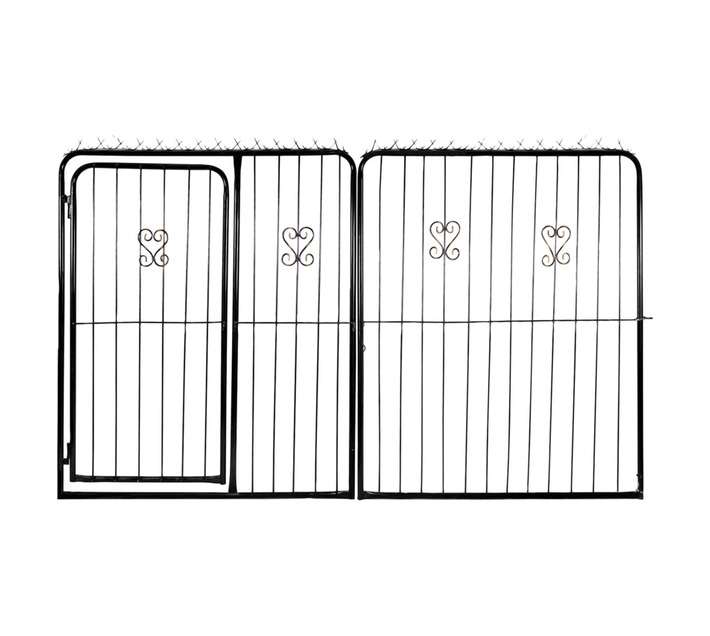 Awesome Steel Burglar Bow Gate with Built in Entrance (1800 x 3000mm)