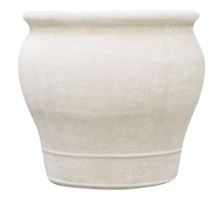The Pot Story Rose Round Plant Pot - Brown/White (350 x 350mm)