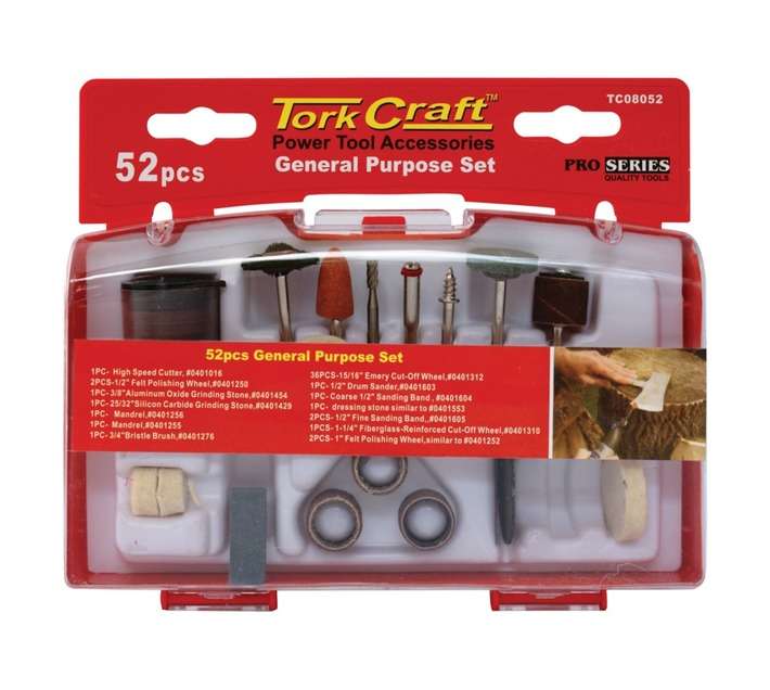 Tork Craft TC08052 52 Piece Mini Rotary General Purpose Set