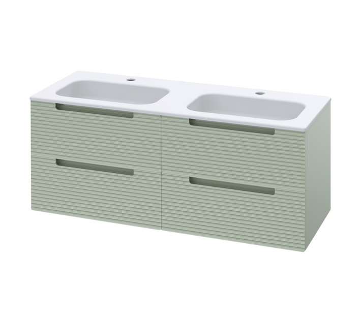 Luximo Design 4 Drawer Cara Vanity Cabinet - Sage Green (1200mm)