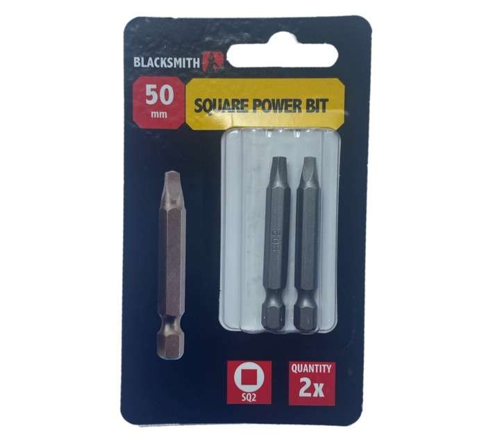 Blacksmith 2 Piece No.2 Square Recess Power Bit (50mm)