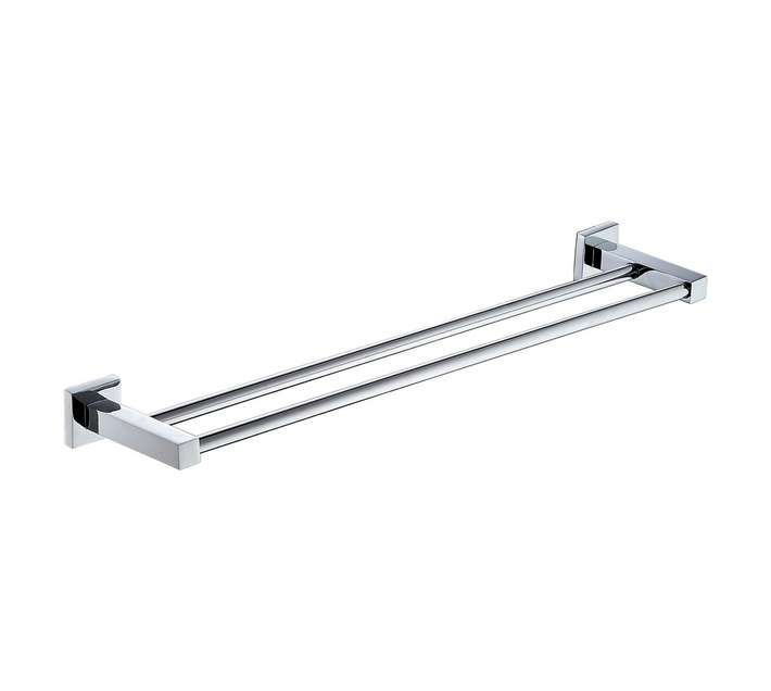 Lusso Verde Double Towel Rail - Chrome (180 x 80 x 600mm)