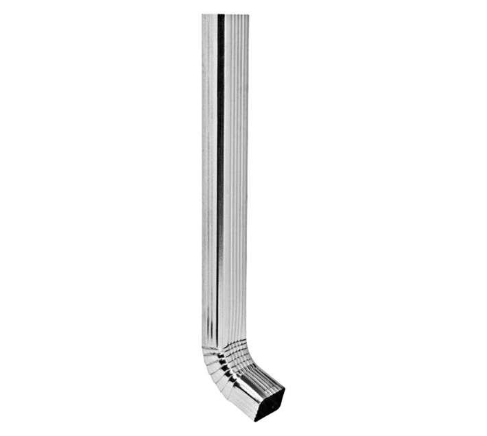 Heunis Steel Square Plain Downpipe (100 x 75 x 2700mm) - Silver