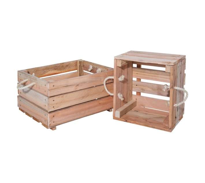 2 x Wooden Planter