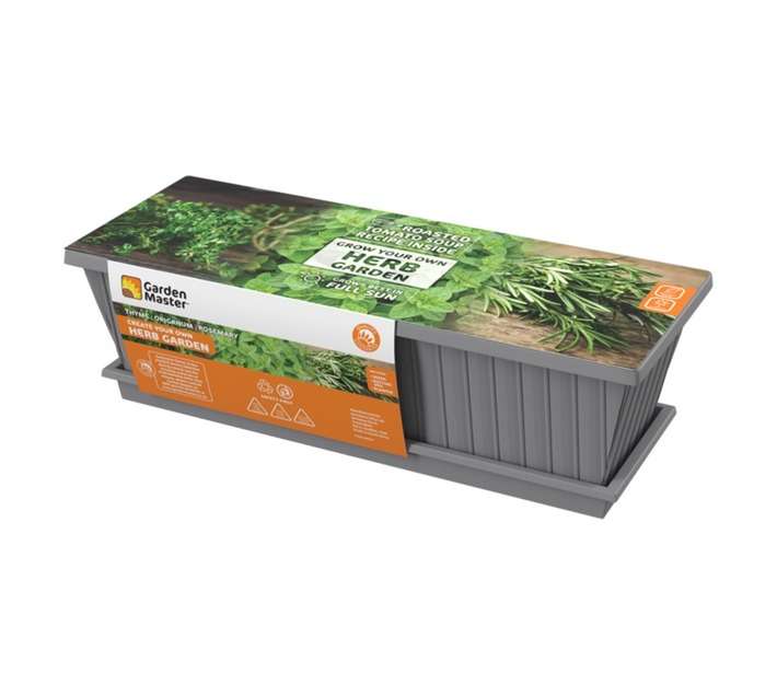 Garden Master Herb Planter - Slate (510 x 180 x 150mm)
