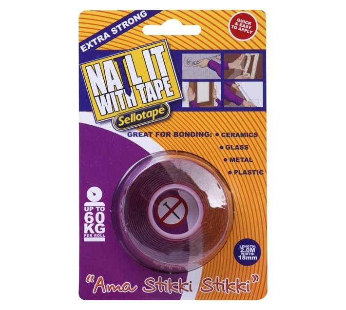 SelloTape Nail It With Tape - Red (18mm x 2m)