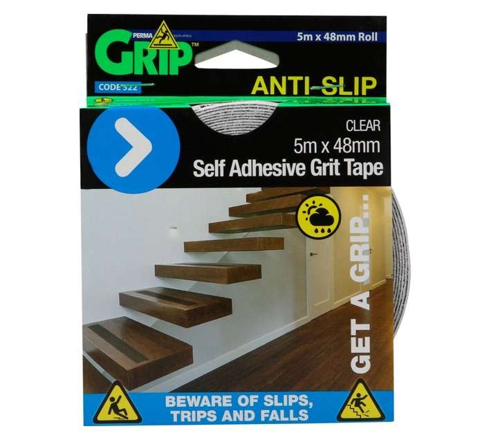 Perma Anti Slip Adhesive Tape - Clear (48mm x 5m)