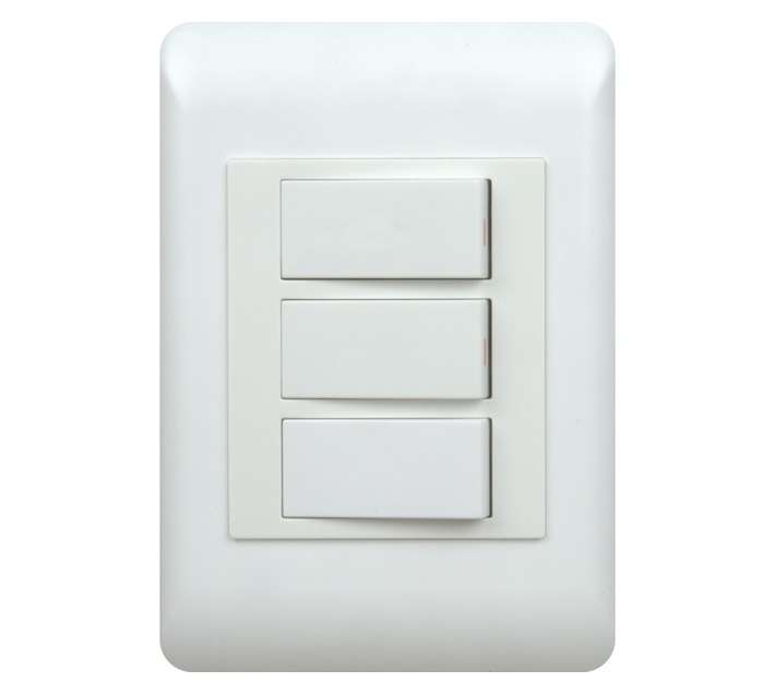 DH DHW42W3/2 3 Lever 2 Way Switch - White (50 x 100mm)