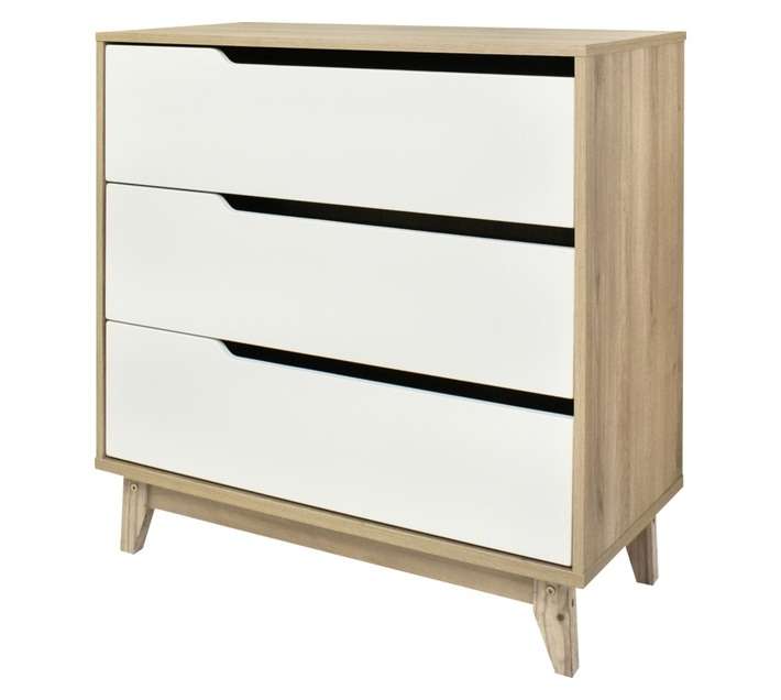 Home and Kitchen Kronberg Chest of Drawers - Oak/White (450 x 900 x 920mm)