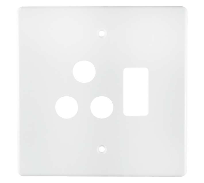 Crabtree Lose Plug Plate Single 6547 (4x4)