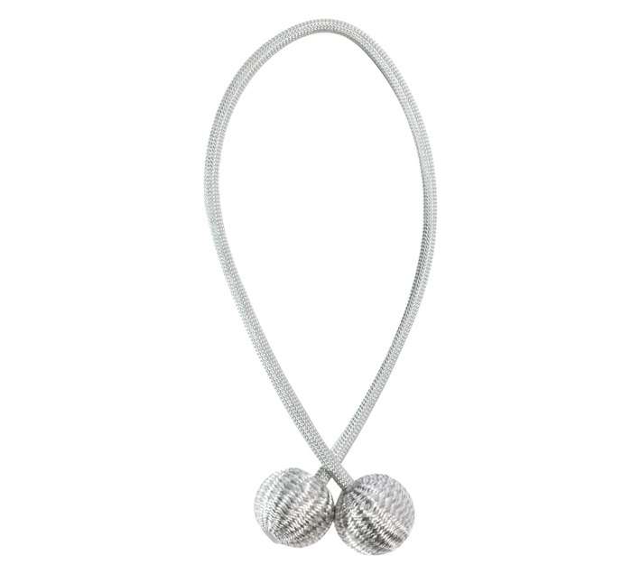 Design House Fabric Bendable Ball Tieback - Grey (250 x 25 x 520mm)