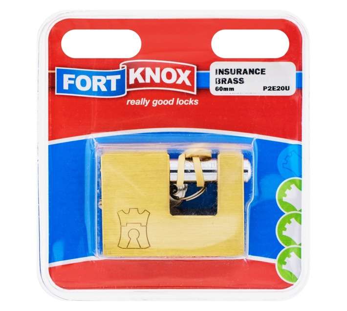 Fort Knox P2E20U Insurance Brass Padlock (60 x 25 x 40mm)
