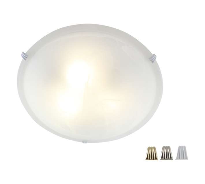 Eurolux 3 Clip Glass Alabaster Ceiling Light (400mm)