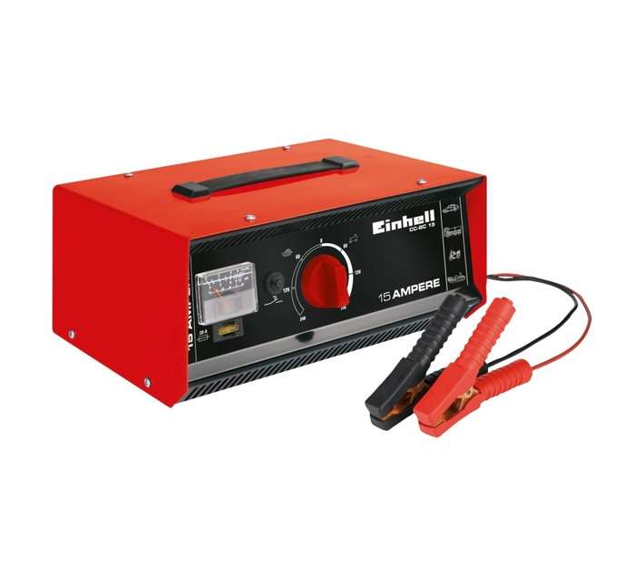Einhell Car Battery Charger for 6/12/24 CC-BC 15 - Black/Red (24V)